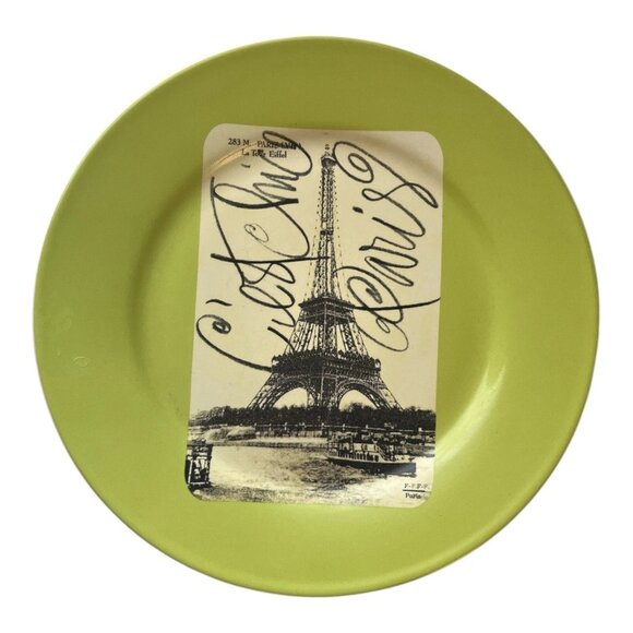 Set of 3 Rosanna Studio Eiffel Tower Paris Plates – Purple, Green, and Mauve – V - Picture 5 of 5